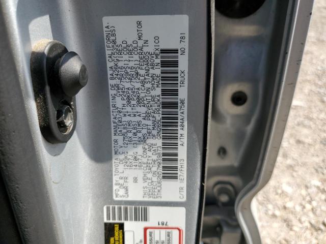 3TMJU62N57M039873 - 2007 TOYOTA TACOMA DOUBLE CAB PRERUNNER SILVER photo 12