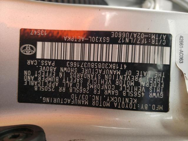 4T1BK3DB5BU371663 - 2011 TOYOTA AVALON BASE Gümüş foto 12