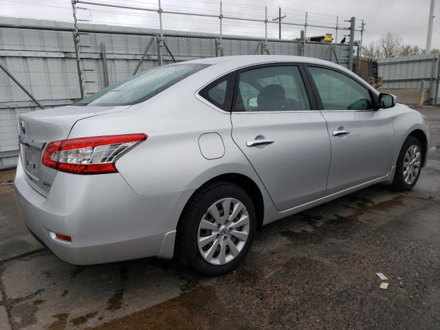 3N1AB7AP4EL621726 - 2014 NISSAN SENTRA S SILVER photo 3