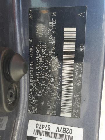 5TDZK23C17S073176 - 2007 TOYOTA SIENNA CE GRAY photo 13