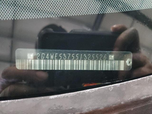 2G4WE537551325526 - 2005 BUICK LACROSSE CXS BLACK photo 12