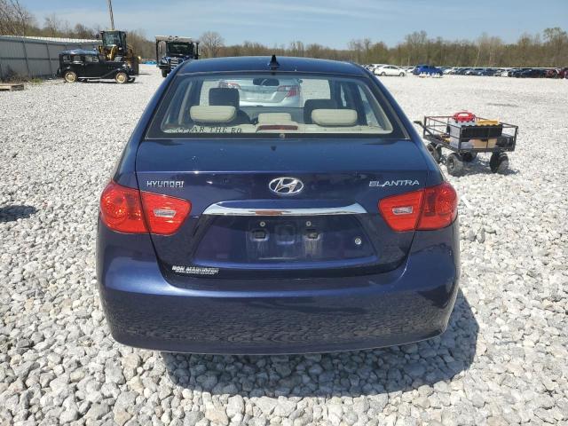 KMHDU4AD0AU889466 - 2010 HYUNDAI ELANTRA BLUE BLUE photo 6