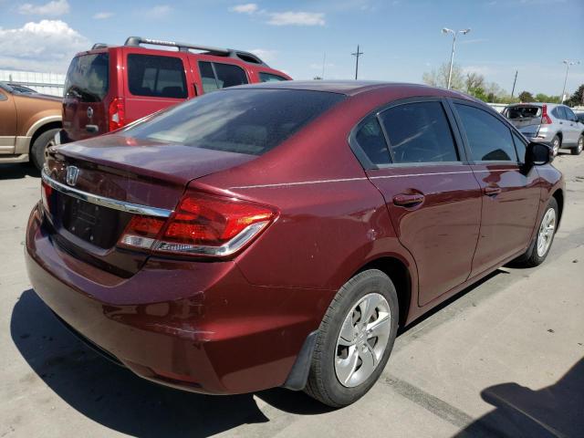 2HGFB2F54DH585008 - 2013 HONDA CIVIC LX MAROON photo 3