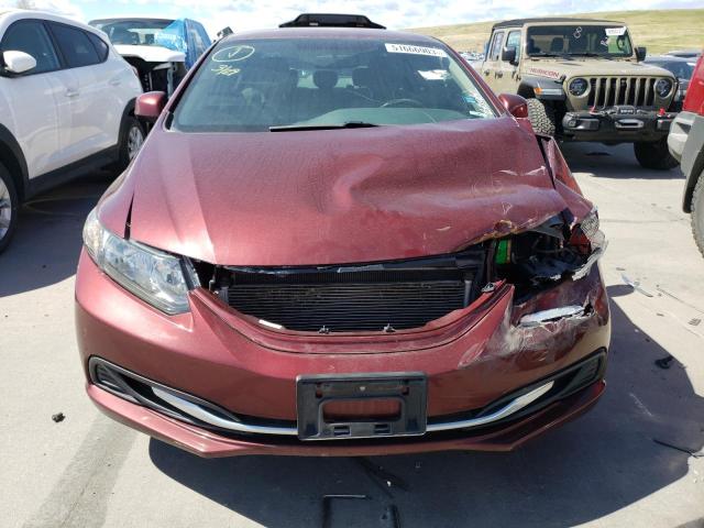 2HGFB2F54DH585008 - 2013 HONDA CIVIC LX MAROON photo 5