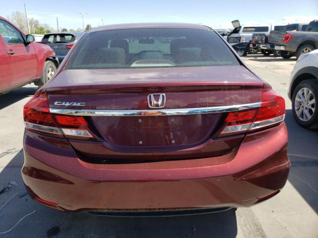 2HGFB2F54DH585008 - 2013 HONDA CIVIC LX MAROON photo 6