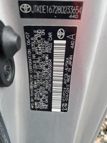 JTKDE167280233654 - 2008 TOYOTA SCION TC 银色 照片 12