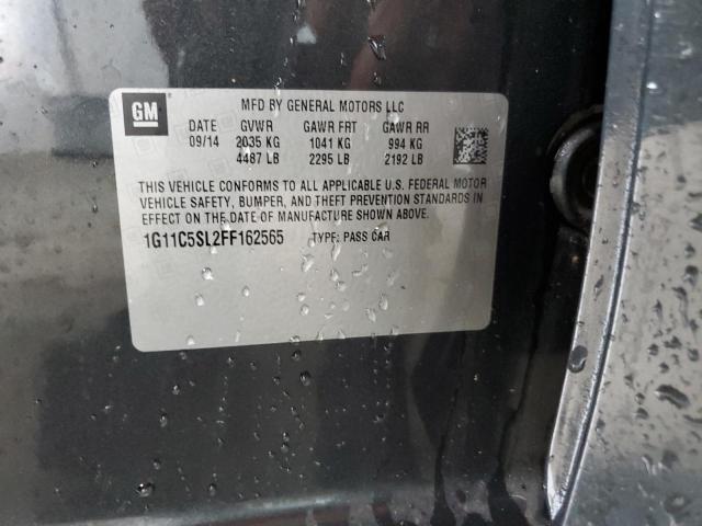1G11C5SL2FF162565 - 2015 CHEVROLET MALIBU 1LT GRAY photo 12
