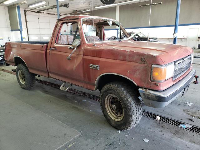 1FTHF2619HPA31120 - 1987 FORD F250 BURGUNDY photo 4