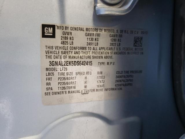 3GNAL2EK5DS642415 - 2013 CHEVROLET CAPTIVA LS 蓝色 照片 13