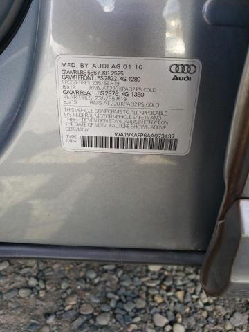 WA1VKAFP6AA073437 - 2010 AUDI Q5 PRESTIGE GRAY photo 14