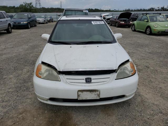 2HGES25772H603299 - 2002 HONDA CIVIC EX WHITE photo 5