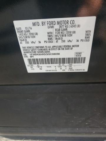 1FM5K8AR5GGC08058 - 2016 FORD EXPLORER POLICE INTERCEPTOR İki rəngli foto 13