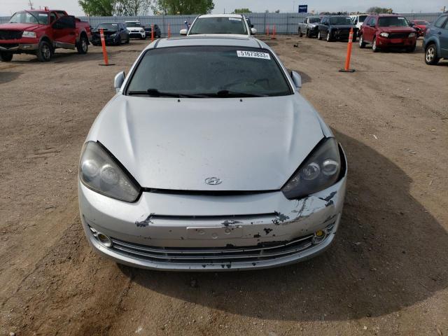 KMHHN66F07U249058 - 2007 HYUNDAI TIBURON GT SILVER photo 5