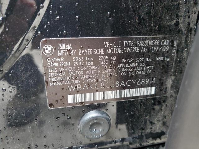 WBAKC8C58ACY68914 - 2010 BMW 750 LI XDRIVE BLACK photo 13