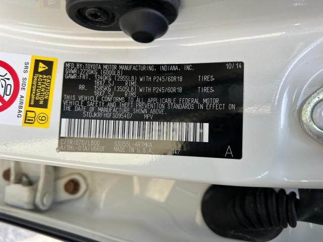 5TDJKRFH0FS095407 - 2015 TOYOTA HIGHLANDER XLE Ağ foto 10