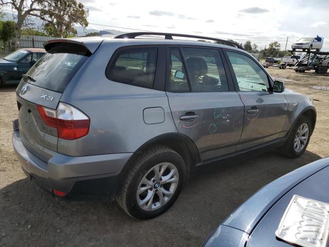 WBXPC93439WJ28173 - 2009 BMW X3 XDRIVE30I GRAY photo 3