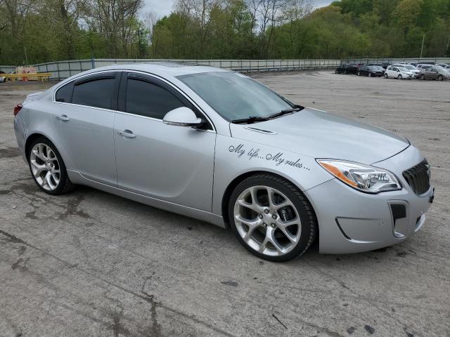 2G4GV5GX8G9100066 - 2016 BUICK REGAL GS SILVER photo 4