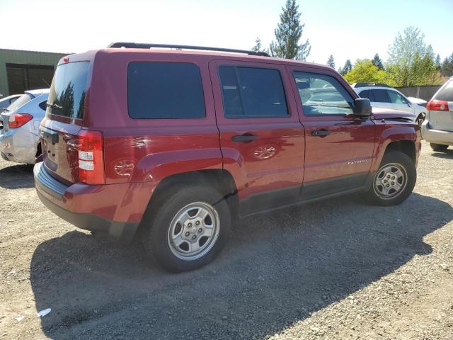 1C4NJPBA8CD660754 - 2012 JEEP PATRIOT SPORT BURGUNDY photo 3