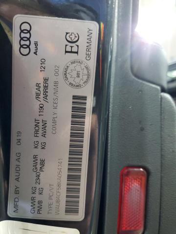 WAUB4CF58KA054741 - 2019 AUDI S5 PREMIUM PLUS GRAY photo 12