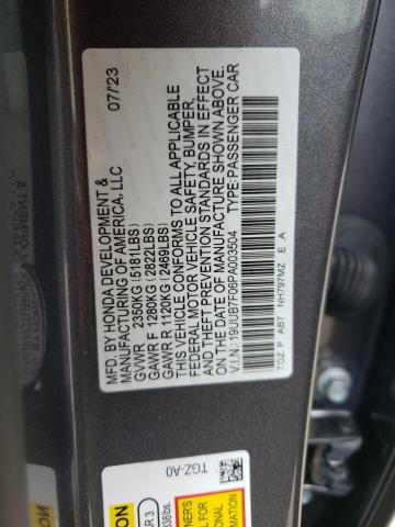 19UUB7F06PA003504 - 2023 ACURA TLX TYPE S PMC EDITION GRAY photo 12