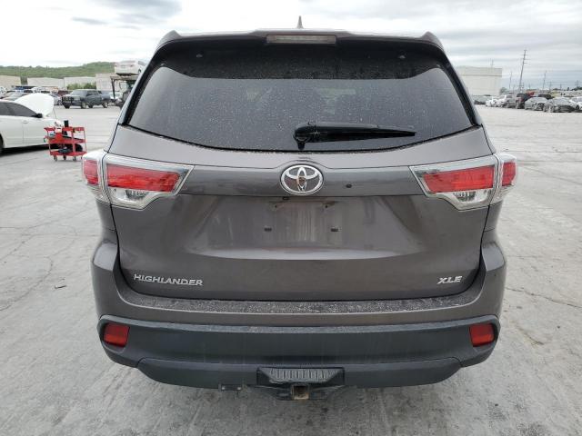 5TDKKRFH1FS099258 - 2015 TOYOTA HIGHLANDER XLE CHARCOAL photo 6