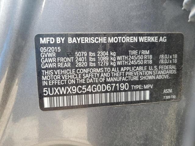 5UXWX9C54G0D67190 - 2016 BMW X3 XDRIVE28I GRAY photo 13