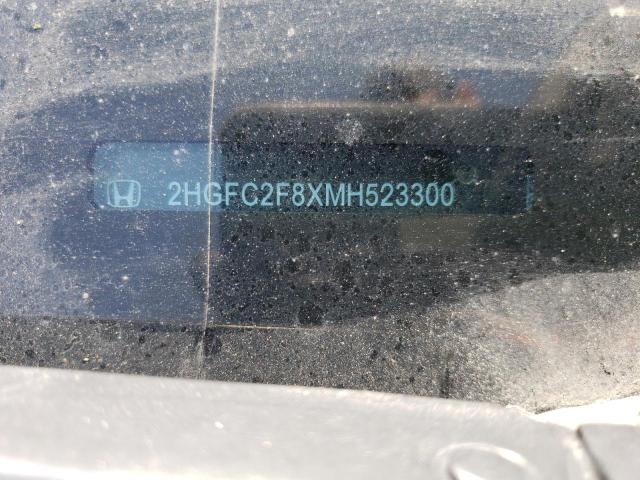 2HGFC2F8XMH523300 - 2021 HONDA CIVIC SPORT 灰色 照片 12