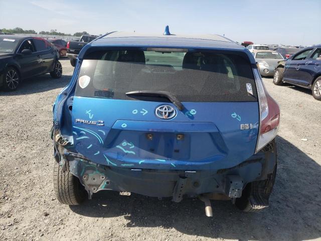 JTDKDTB3XF1581967 - 2015 TOYOTA PRIUS C BLUE photo 6