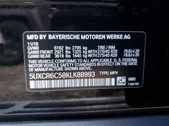 5UXCR6C58KLK88993 - 2019 BMW X5 XDRIVE40I 黑色 照片 13