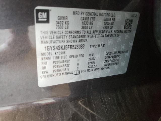 1GYS4SKJ5FR523088 - 2015 CADILLAC ESCALADE ESV LUXURY CHARCOAL photo 14