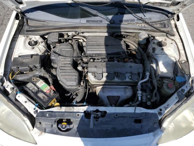 1HGEN26481L000083 - 2001 HONDA CIVIC GX WHITE photo 11