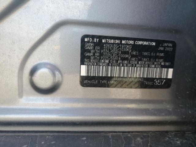 JA4ARUAU9NU006943 - 2022 MITSUBISHI OUTLANDER ES GRAY photo 13