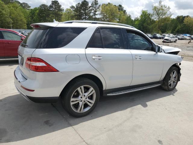 4JGDA5HB9EA393057 - 2014 MERCEDES-BENZ ML 350 4MATIC SILVER photo 3