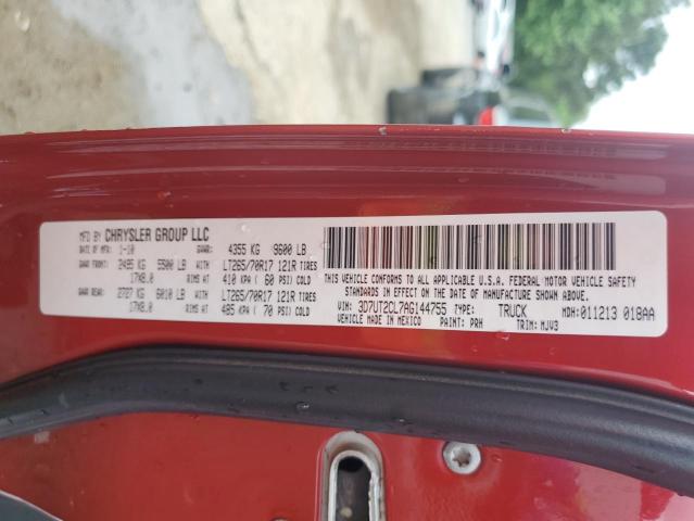 3D7UT2CL7AG144755 - 2010 DODGE RAM 2500 RED photo 13