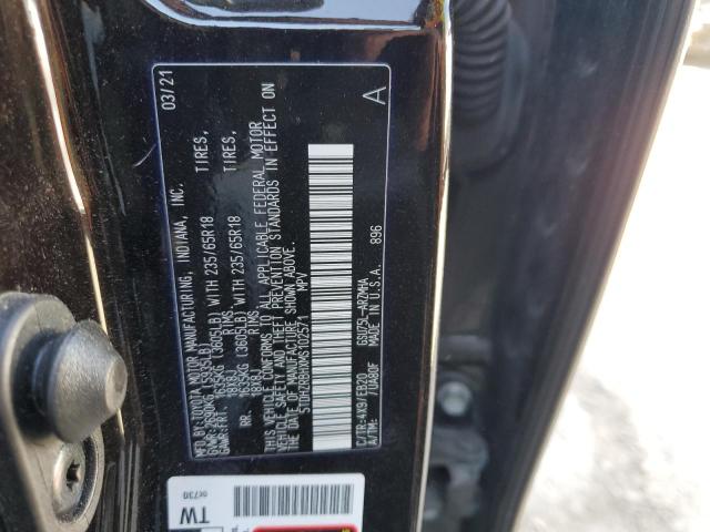 5TDHZRBHXMS102571 - 2021 TOYOTA HIGHLANDER XLE Negro foto 12