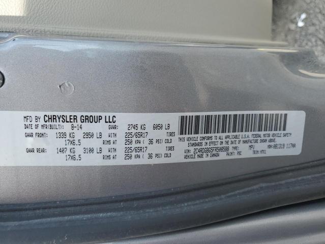 2C4RDGBG5FR508588 - 2015 DODGE GRAND CARA SE SILVER photo 13