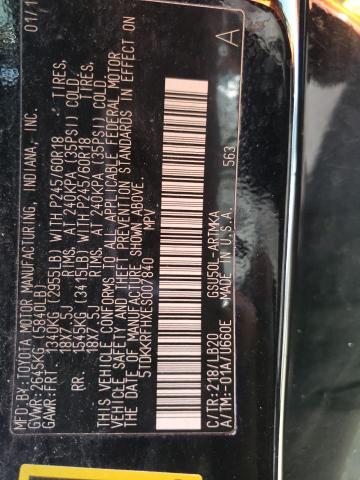 5TDKKRFHXES007840 - 2014 TOYOTA HIGHLANDER XLE Սև լուսանկար 14