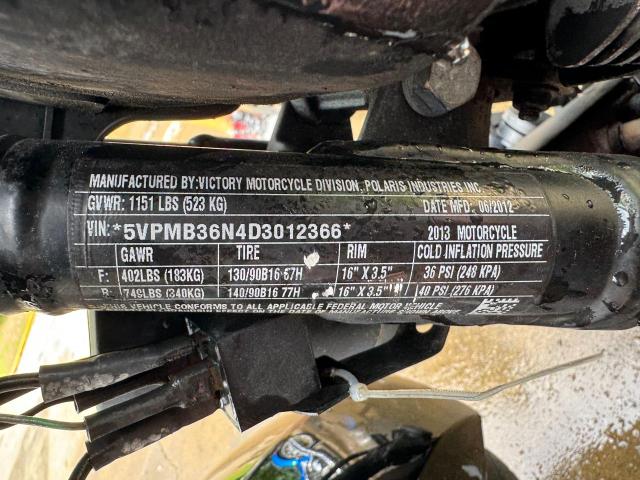 5VPMB36N4D3012366 - 2013 VICTORY MOTORCYCLES JUDGE BLACK photo 10