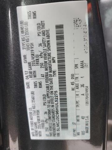 5LMCJ3C96HUL52275 - 2017 LINCOLN MKC RESERVE Grau Foto 12