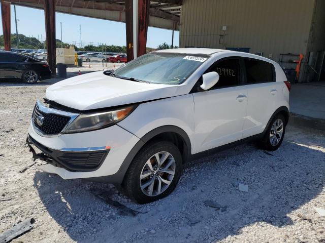 KNDPB3AC7F7691241 - 2015 KIA SPORTAGE LX WHITE photo 1