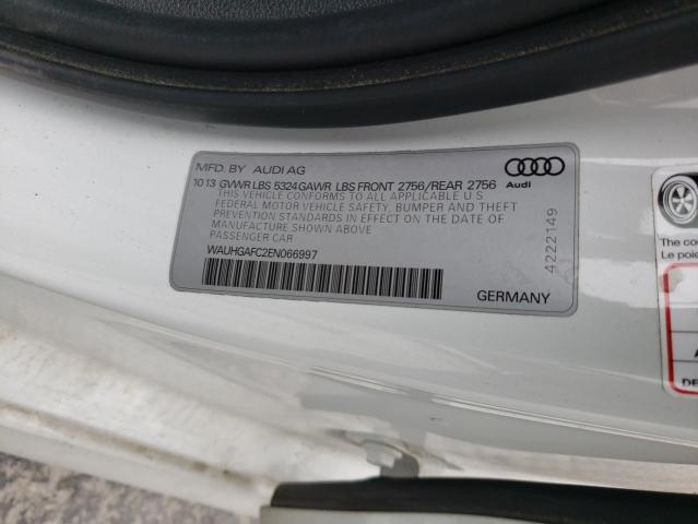 WAUHGAFC2EN066997 - 2014 AUDI A6 PRESTIGE WHITE photo 13