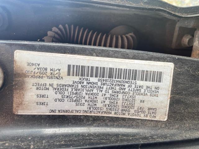 5TEGN92N43Z218458 - 2003 TOYOTA TACOMA DOUBLE CAB PRERUNNER BLACK photo 12
