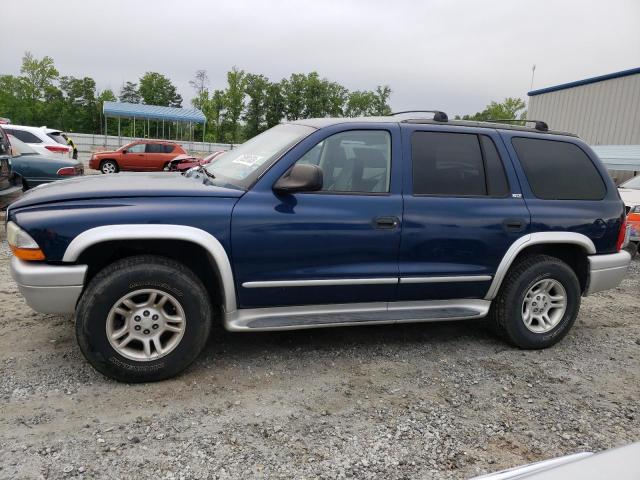 1B4HS58N62F149343 - 2002 DODGE DURANGO SLT PLUS BLUE photo 1