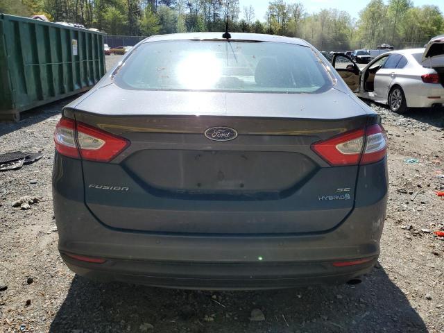 3FA6P0LU4FR275387 - 2015 FORD FUSION SE HYBRID CHARCOAL photo 6