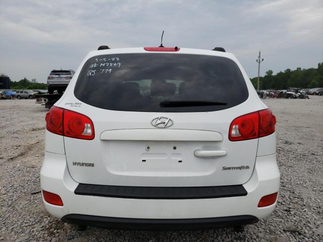 5NMSG13D08H161906 - 2008 HYUNDAI SANTA FE GLS WHITE photo 6