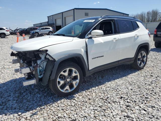 3C4NJDCB9KT755029 - 2019 JEEP COMPASS LIMITED WHITE photo 1