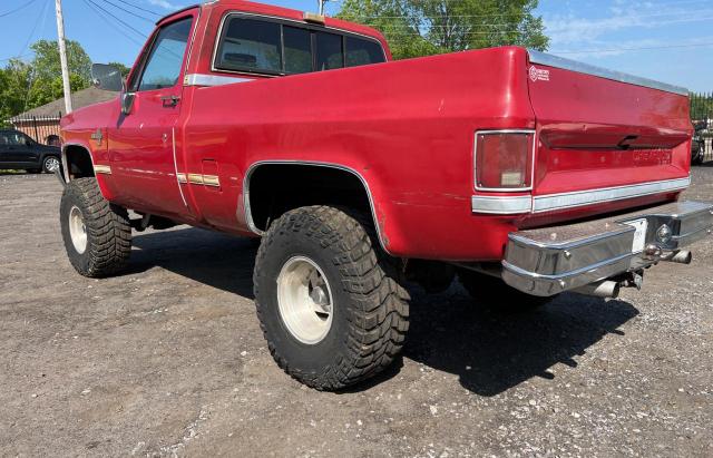 2GCEK14HXG1161153 - 1986 CHEVROLET K10 RED photo 3