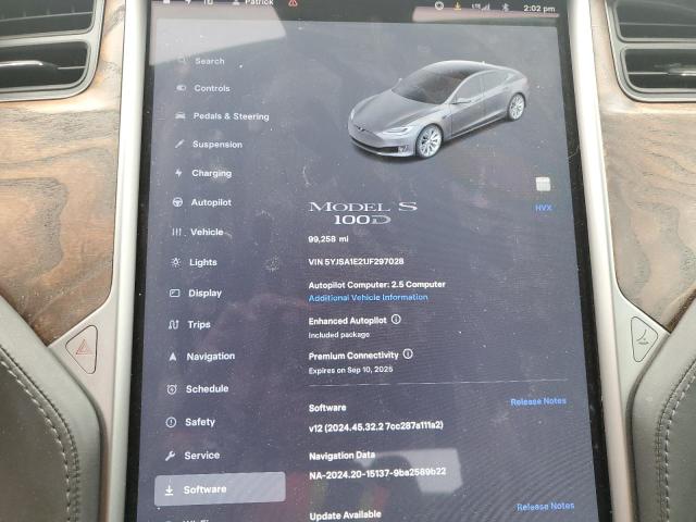 5YJSA1E21JF297028 - 2018 TESLA MODEL S 白色 照片 9