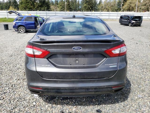 3FA6P0K98FR153967 - 2015 FORD FUSION TITANIUM GRAY photo 6