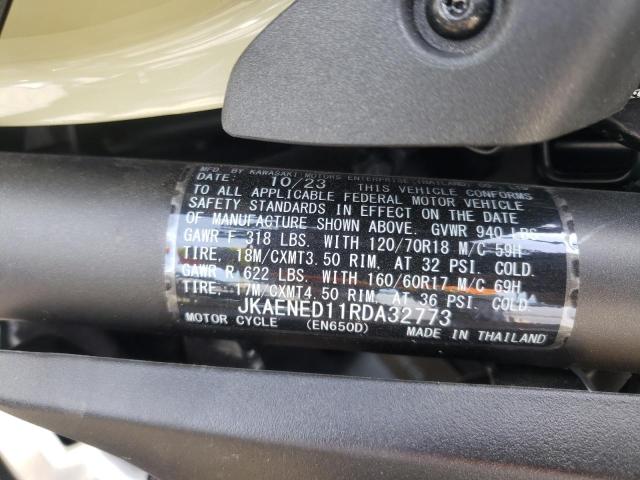 JKAENED11RDA32773 - 2024 KAWASAKI EN650 D GREEN photo 9